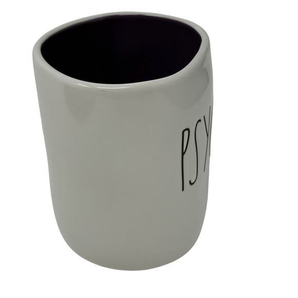 Rae Dunn Artisan Collection By Magenta White Ceramic PSYCHIC  Mug Farmhouse - Picture 3 of 7